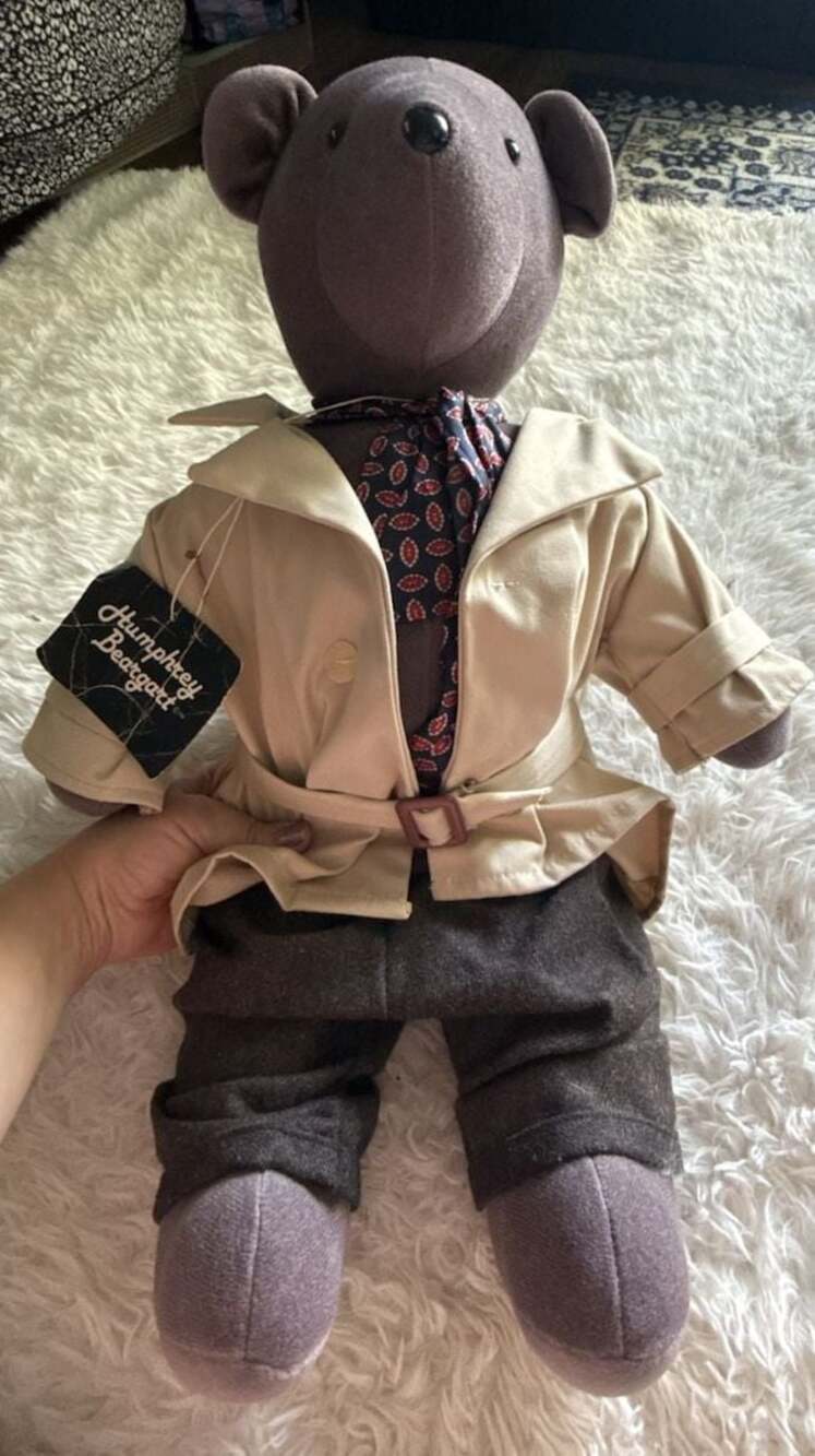 Vintage Humphrey Beargart Plush Bear with Trench Coat